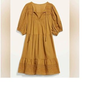Old Navy Ochre Eyelet Dress size X-Small